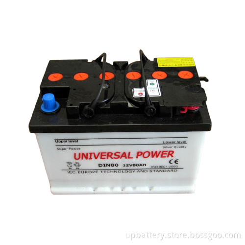 Starter Batteries DIN80 12V 80ah Dry Charged Car Battery